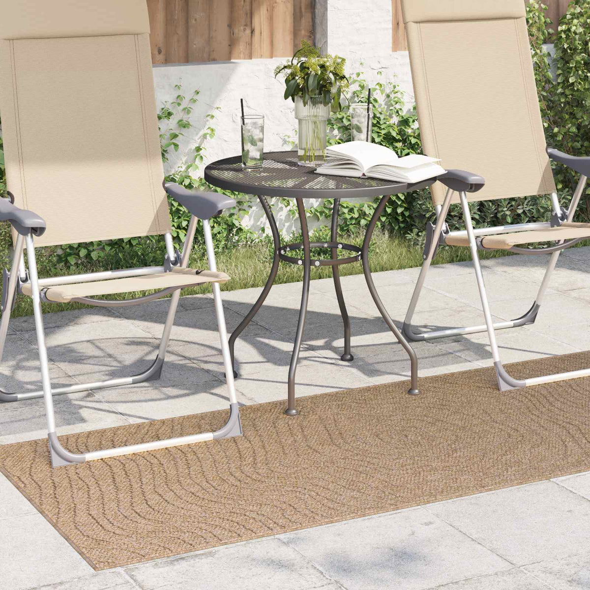 Vidaxx Teppiche Moiré Huarte Natur 200 x 80 cm Polyester