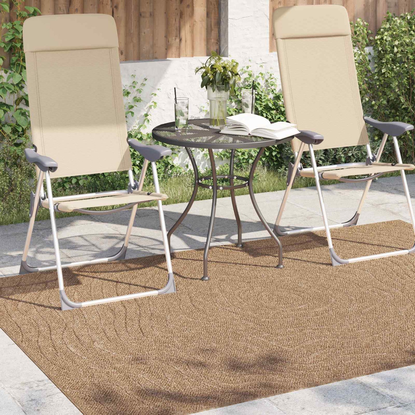 Vidaxx Teppiche Moiré Huarte Natur 200 x 140 cm Polyester