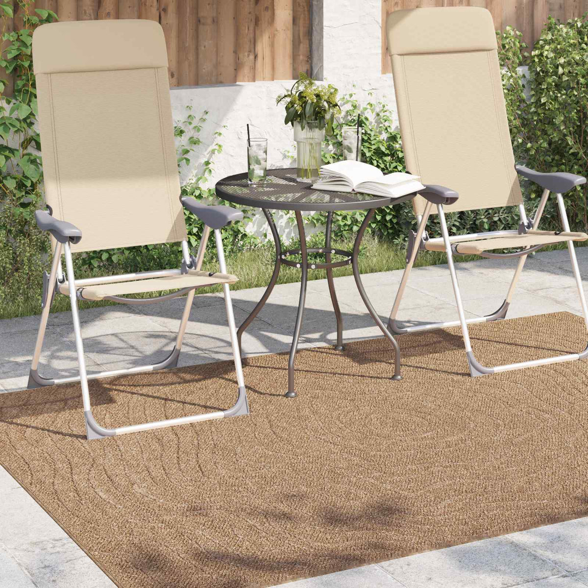 Vidaxx Teppiche Moiré Huarte Natur 200 x 140 cm Polyester