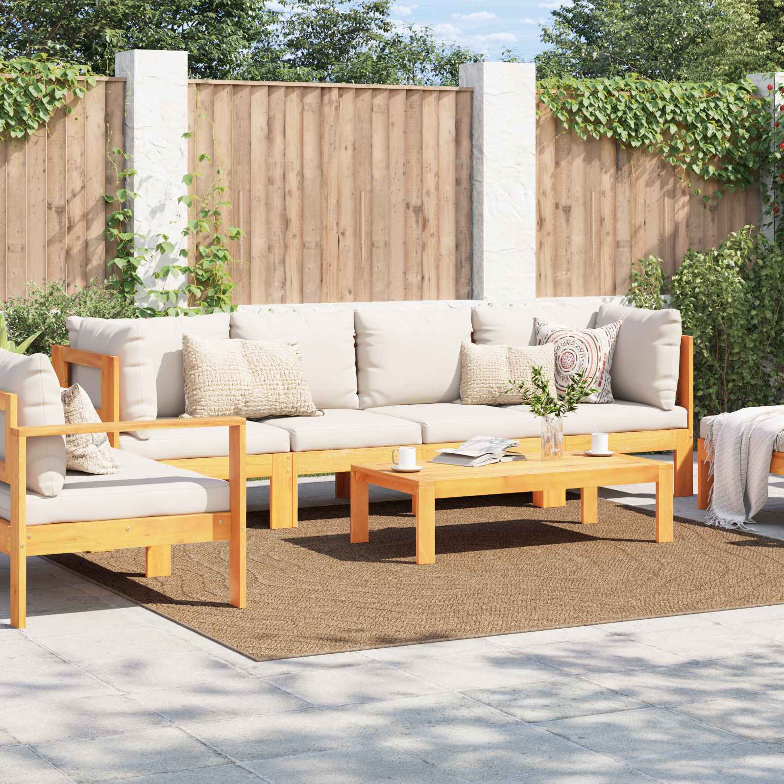 Vidaxx Teppiche Moiré quadratisch Huarte Natur 240 x 240 cm