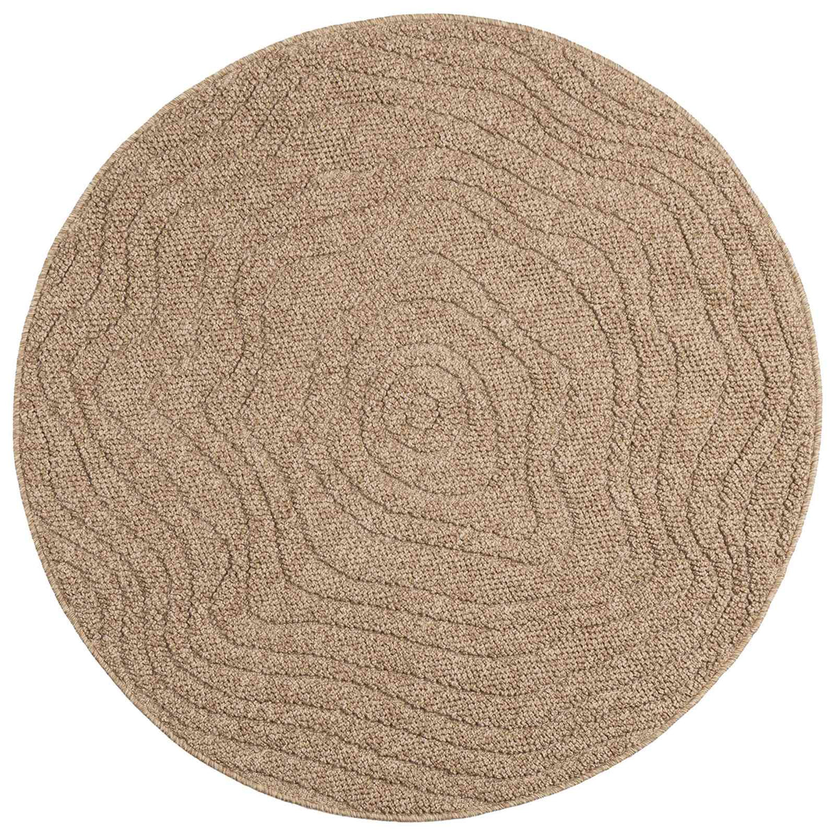 Vidaxx Teppiche rund Moiré Huarte Natur ø 160 cm Polyester