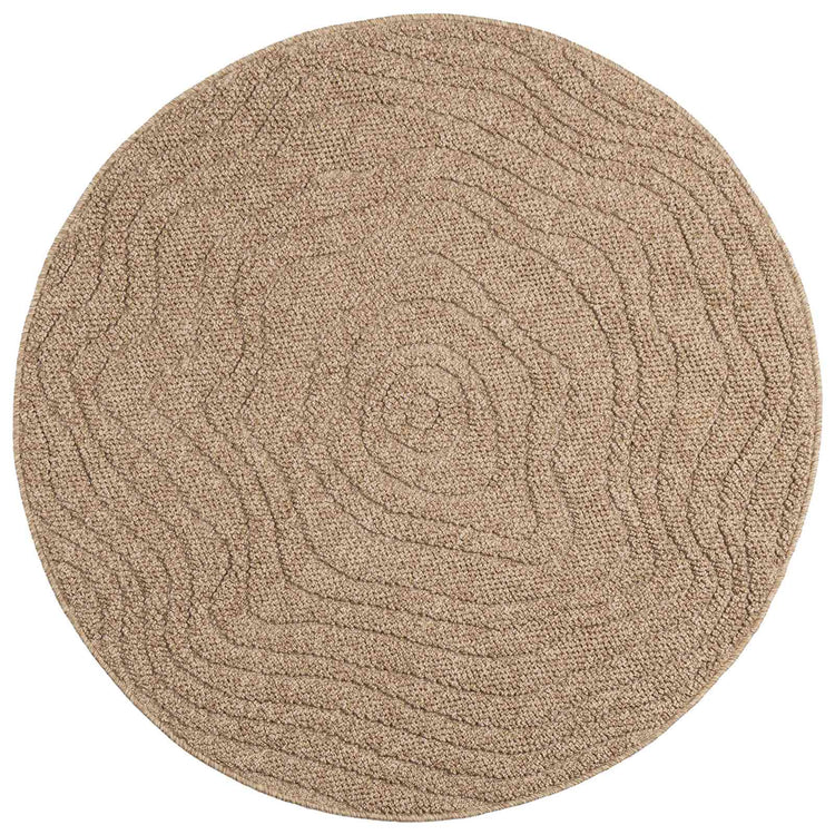Vidaxx Teppiche rund Moiré Huarte Natur ø 160 cm Polyester