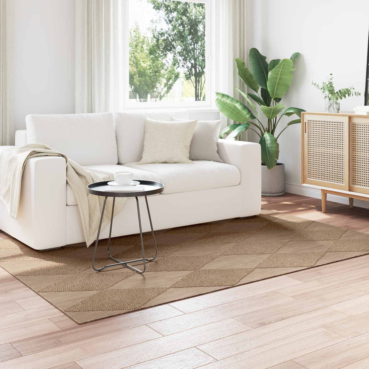 Vidaxx Teppiche rechteckig Huarte Natur 170 x 120 cm Polyester