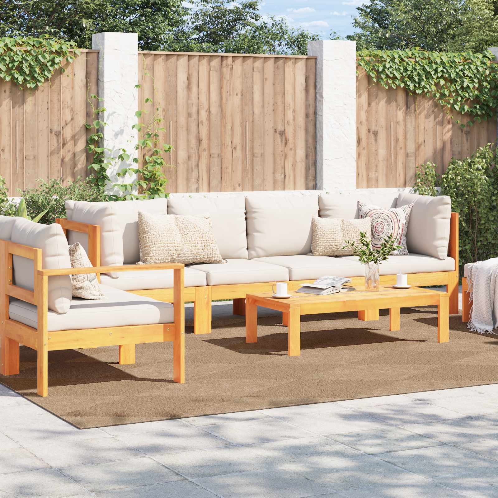 Vidaxx Teppiche rechteckig Huarte Natur 340 x 240 cm Polyester
