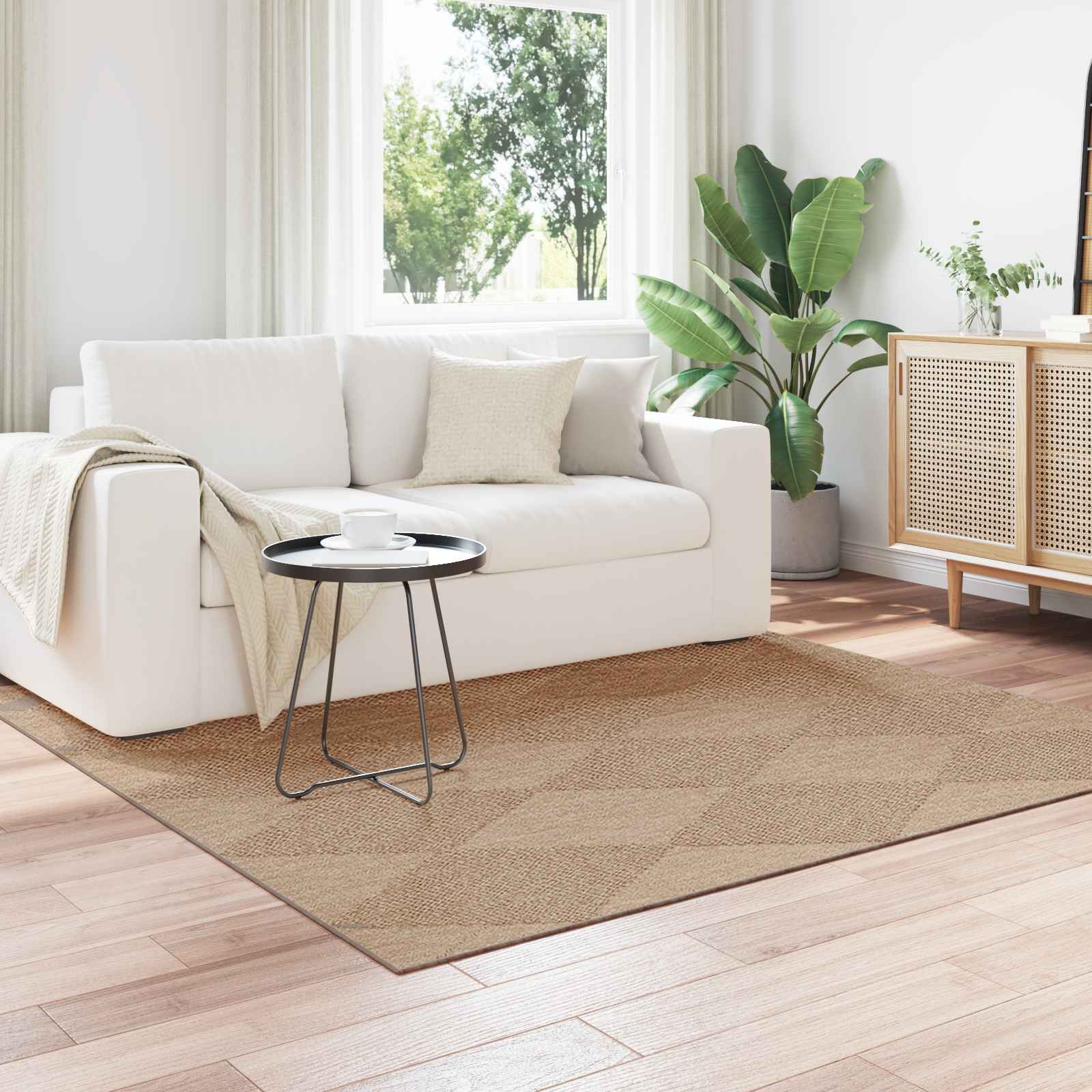 Vidaxx Teppiche quadratisch Huarte Natur 240 x 240 cm Polyester