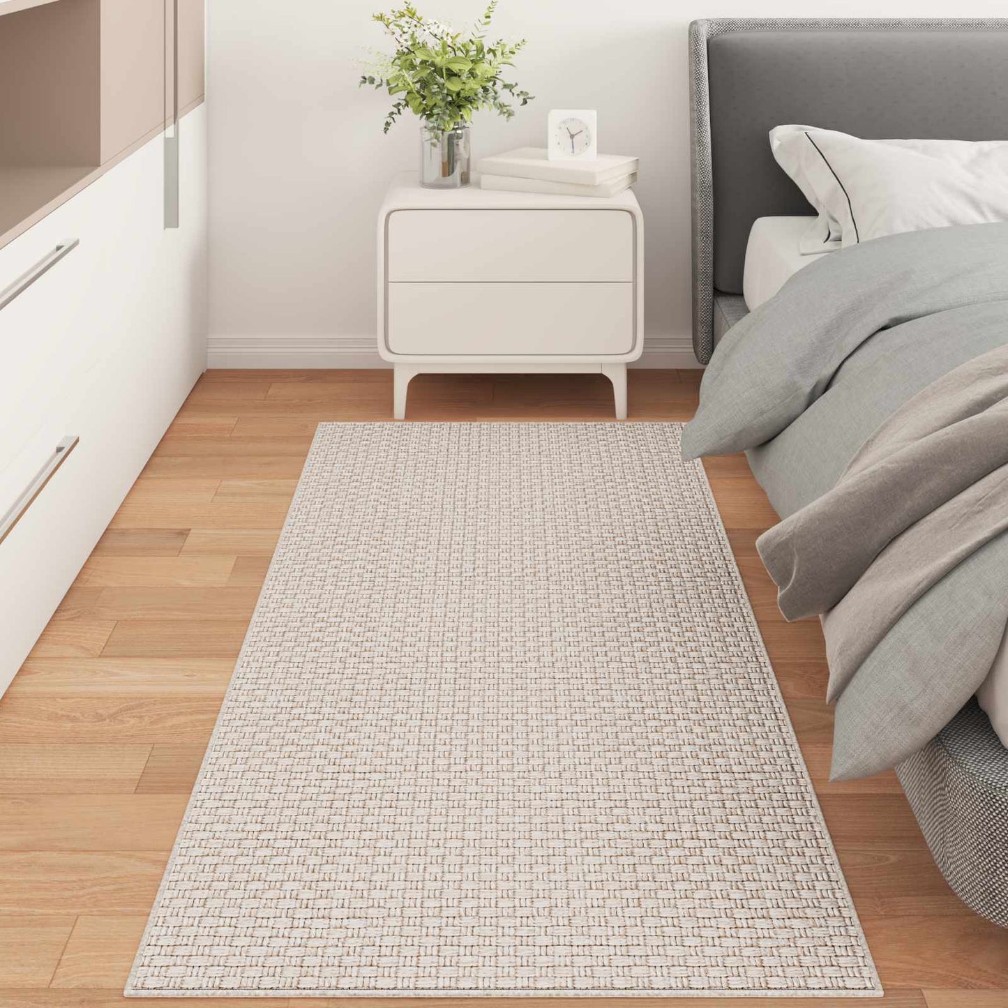 Vidaxx Teppiche rechteckig Huarte Creme 150 x 80 cm Polyester