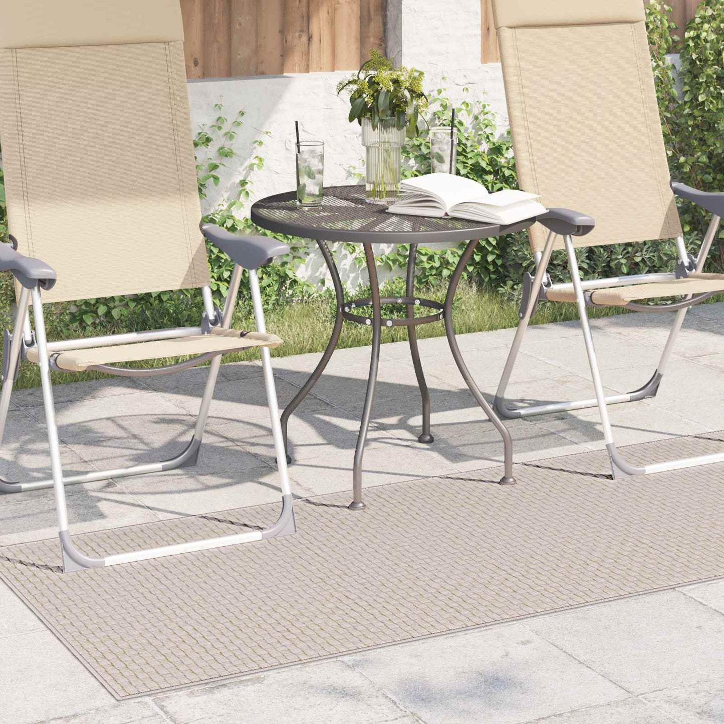 Vidaxx Teppiche rechteckig Huarte Creme 150 x 80 cm Polyester