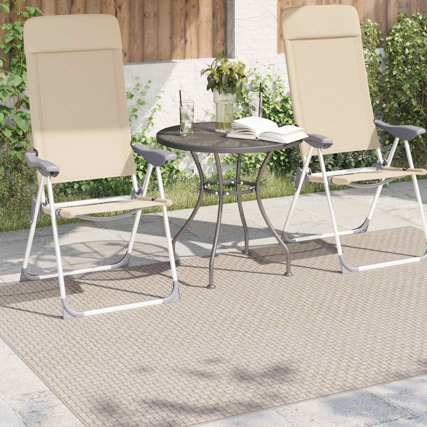 VidaXL Teppiche rechteckig Huarte Creme 170 x 120 cm Polyester