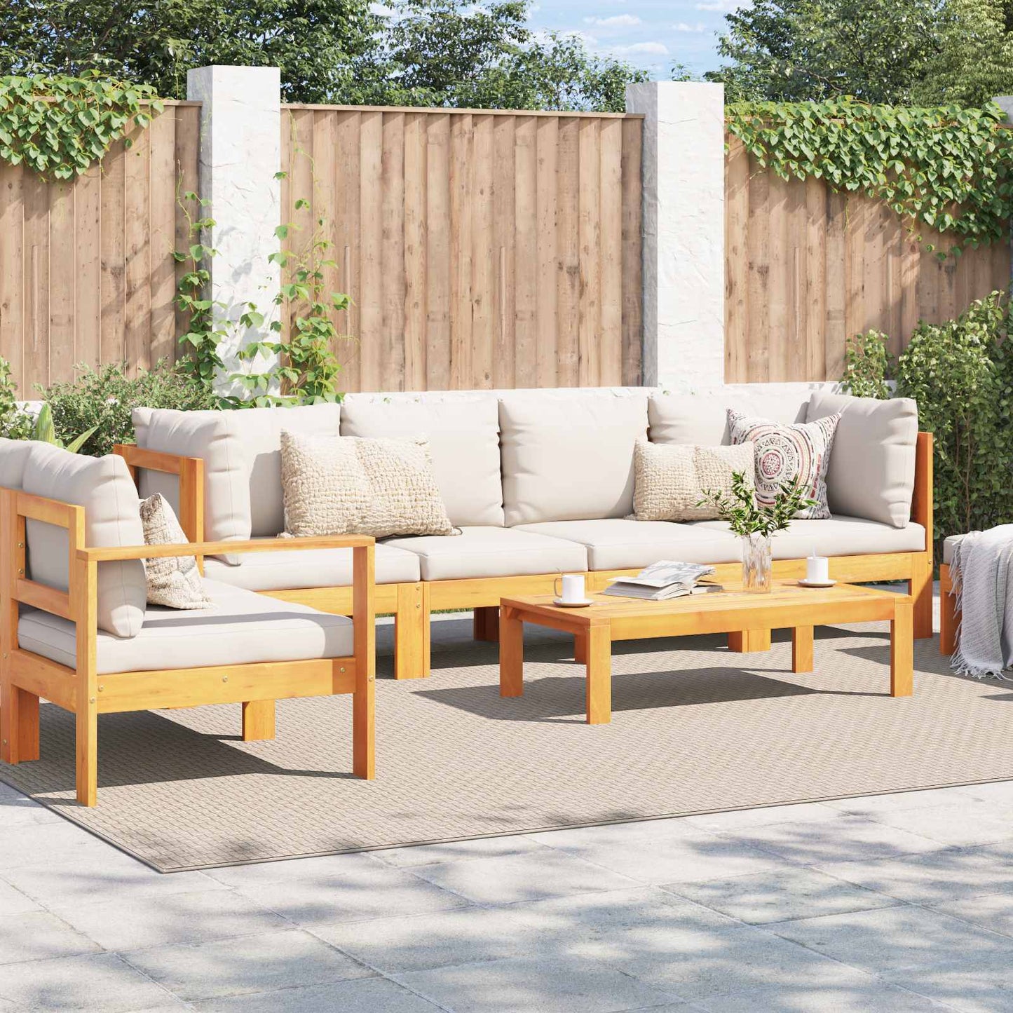 Vidaxx rechteckige Teppiche Huarte Creme 340 x 240 cm Polyester