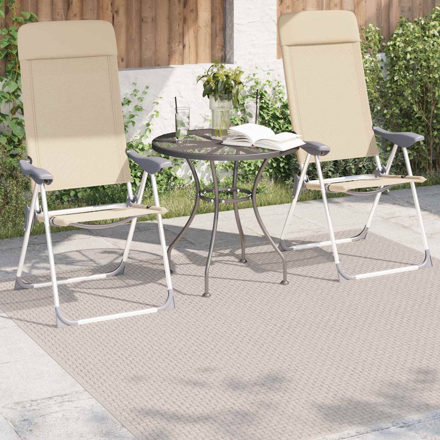 Vidaxx Teppiche quadratisch Huarte Creme 200 x 200 cm Polyester