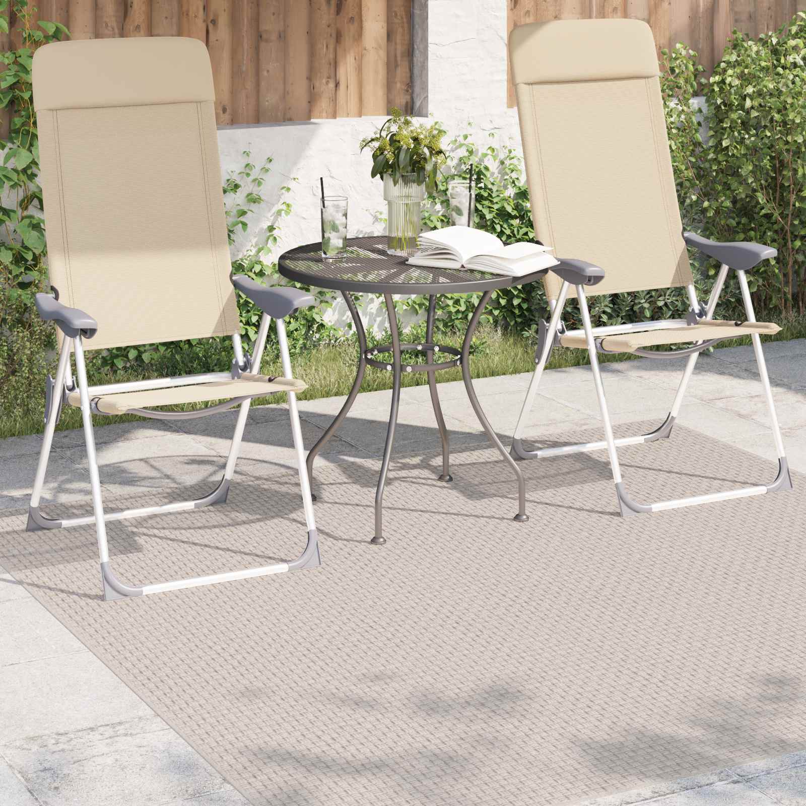 Vidaxx Teppiche quadratisch Huarte Creme 200 x 200 cm Polyester