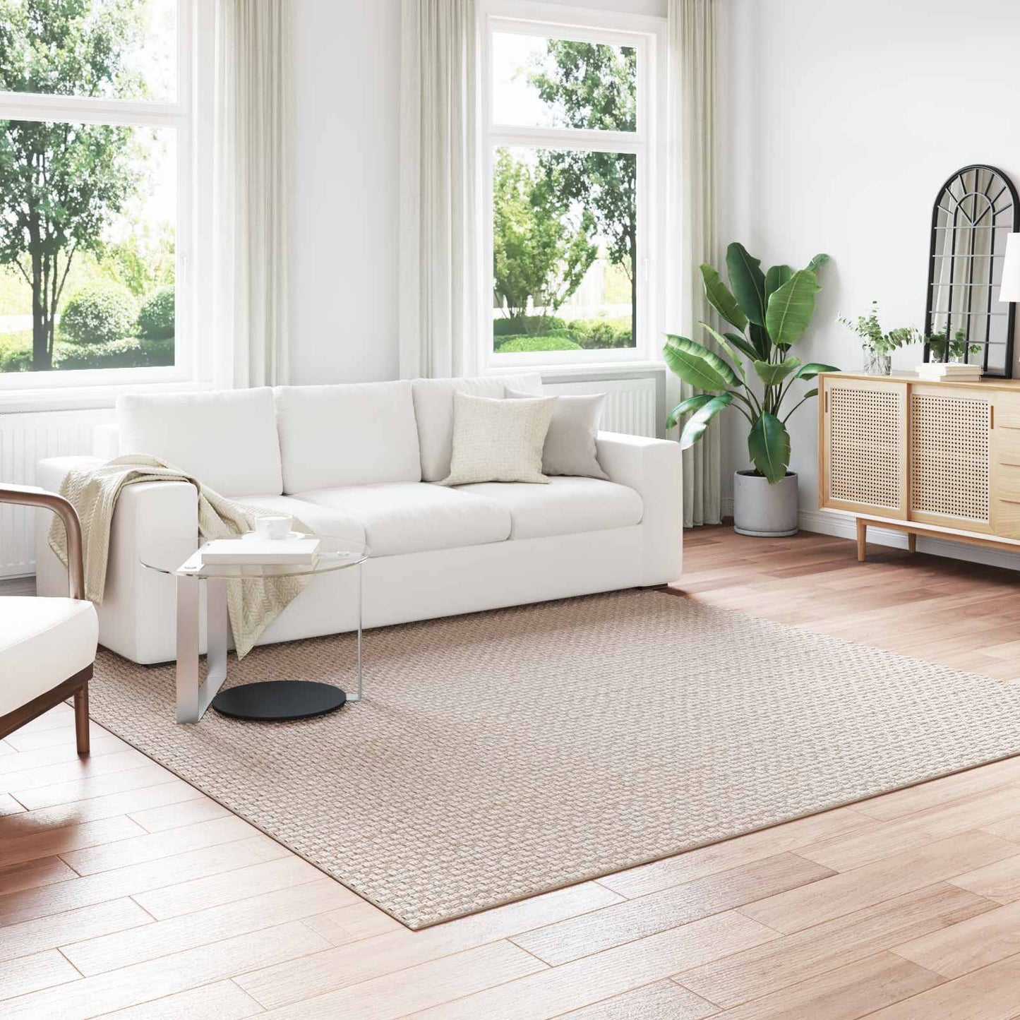 Vidaxx Teppiche quadratisch Huarte Creme 240 x 240 cm Polyester