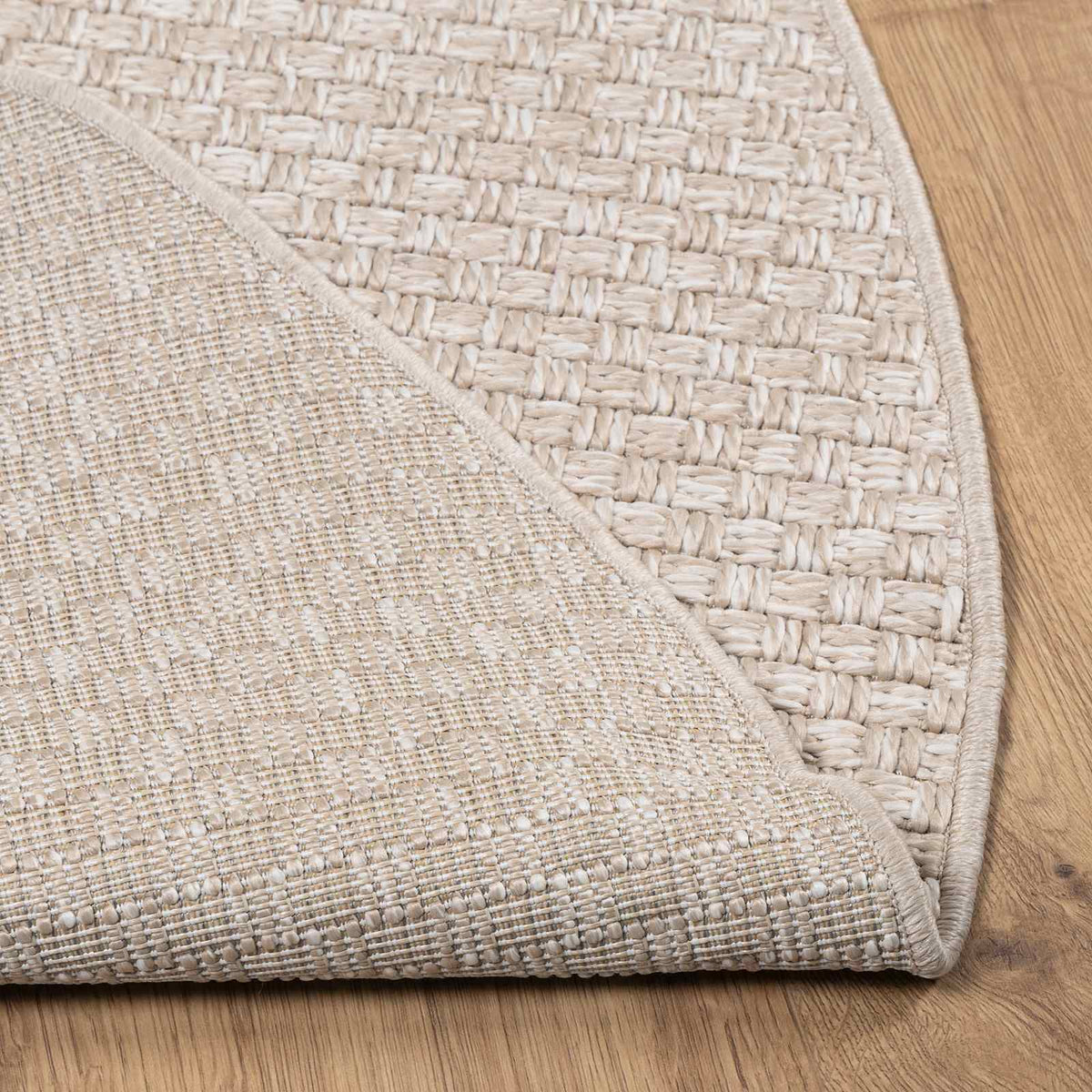 VidaXL Teppiche rund Huarte Creme ø 120 cm Polyester
