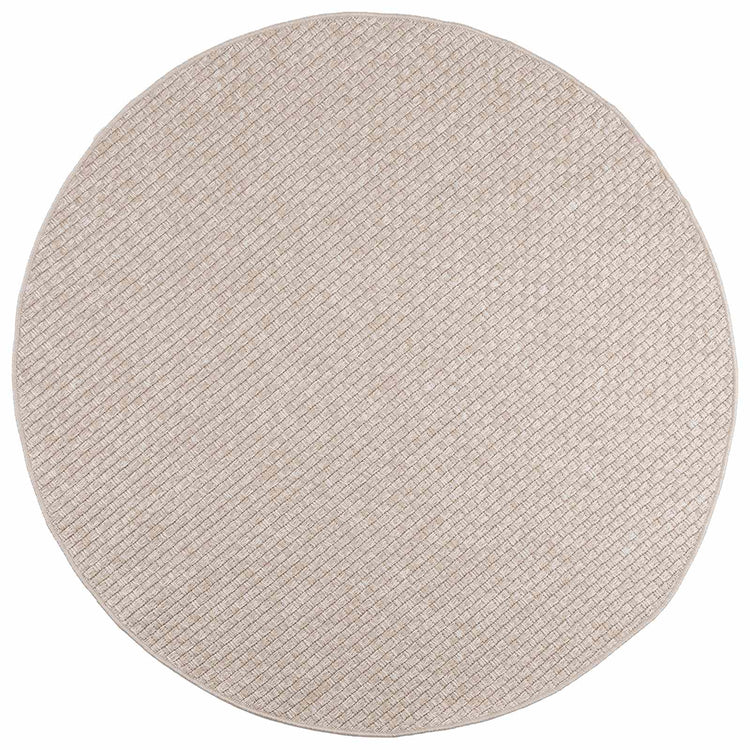VidaXL Teppiche rund Huarte Creme ø 160 cm Polyester