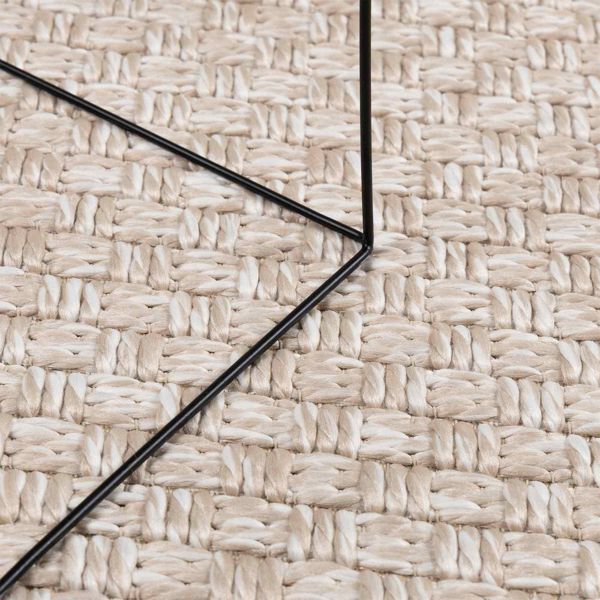 VidaXL Teppiche rund Huarte Creme ø 200 cm Polyester