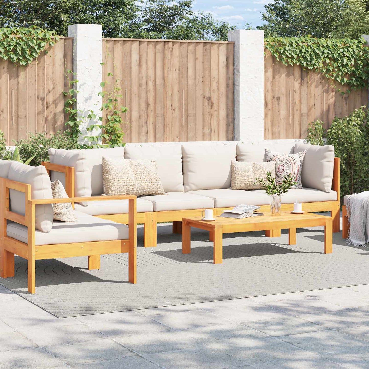 Vidaxx rechteckige Teppiche Huarte Creme 340 x 240 cm Polyester