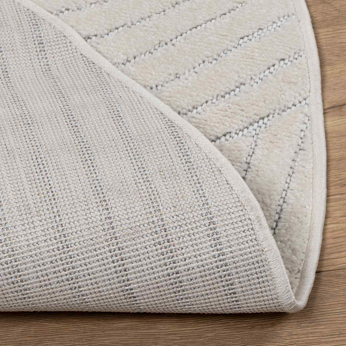 VidaXL Teppiche rund Huarte Creme ø 200 cm Polyester
