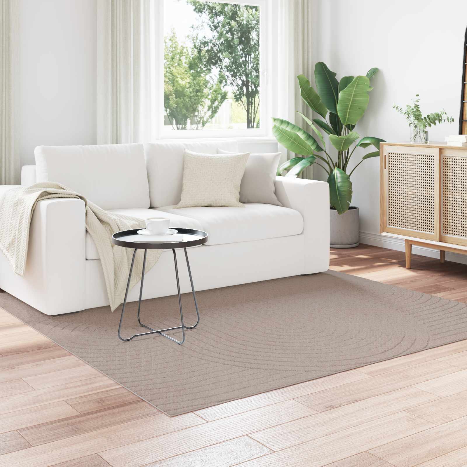 Vidaxx Teppiche quadratisch huarte beige 120 x 120 cm Polyester