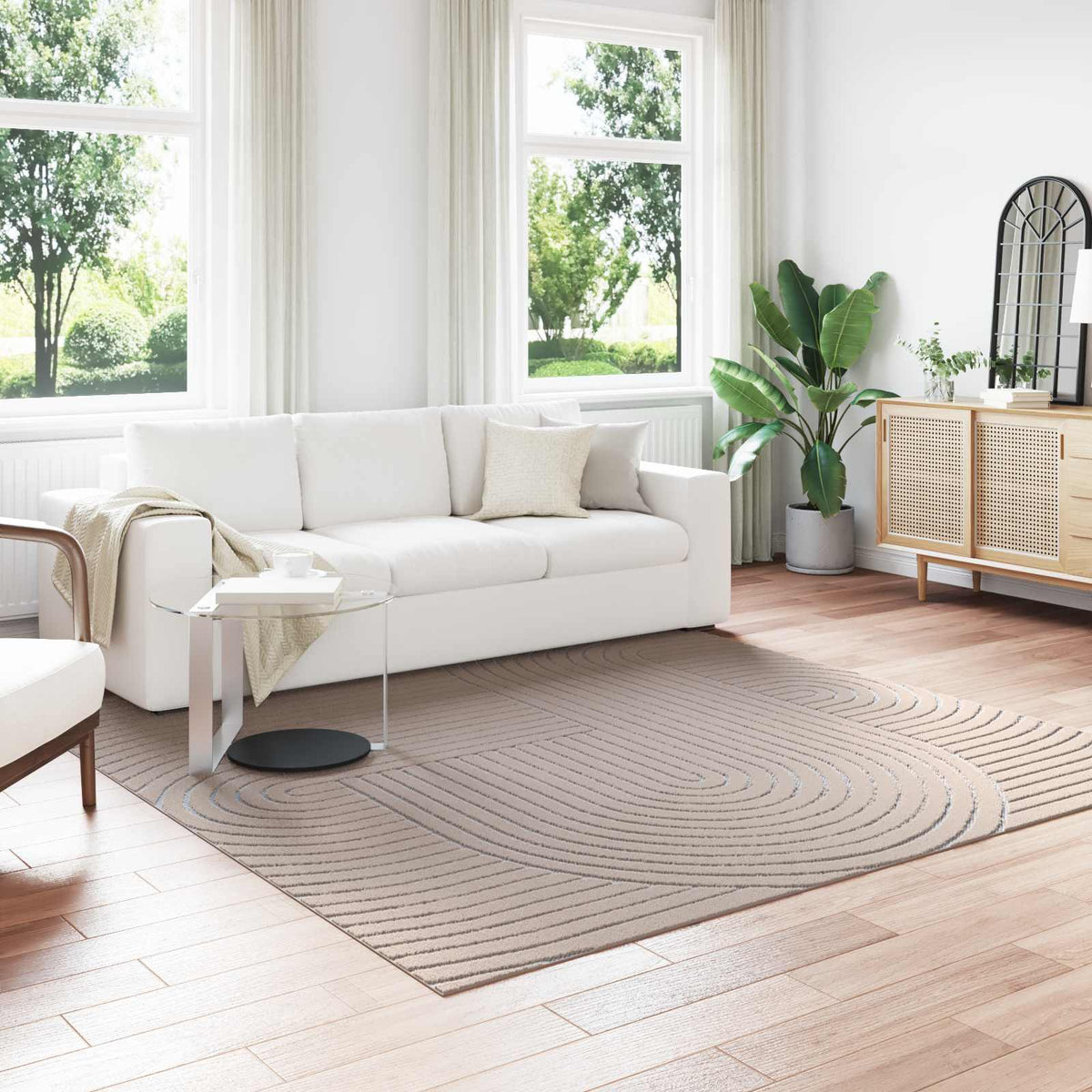 Vidaxx Teppiche quadratisch huarte beige 240 x 240 cm Polyester
