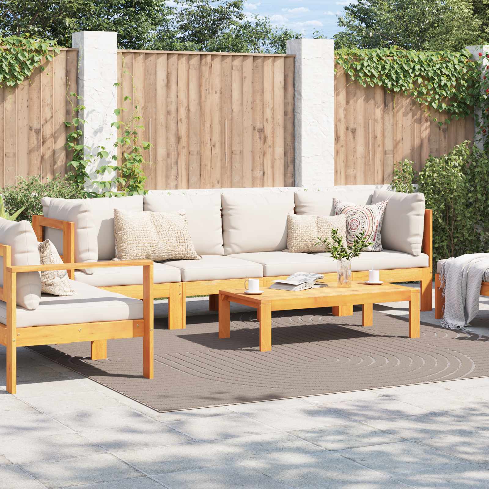 Vidaxx Teppiche quadratisch huarte beige 240 x 240 cm Polyester