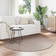 VidaXL Teppiche rund Huarte beige ø 160 cm Polyester