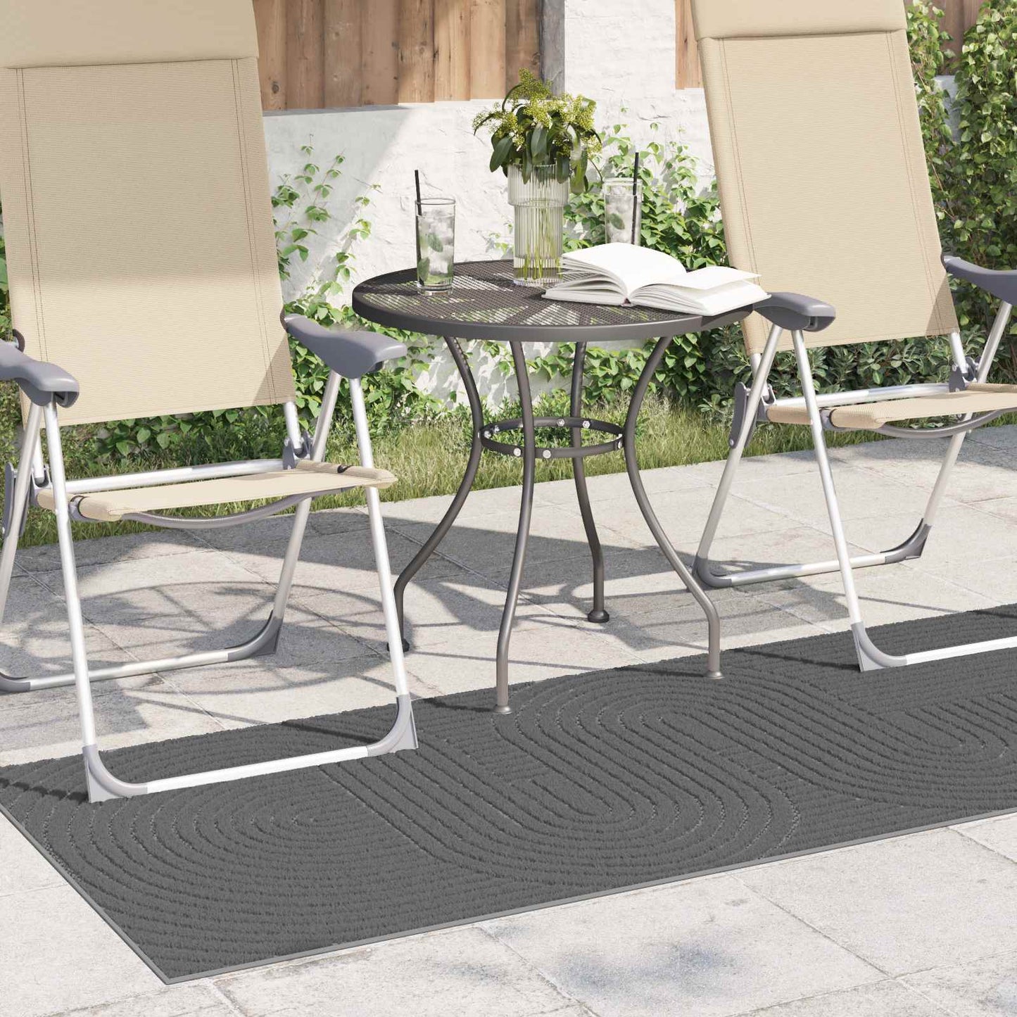 VidaXL Teppiche rechteckig Huarte Anthrazit 200 x 80 cm Polyester