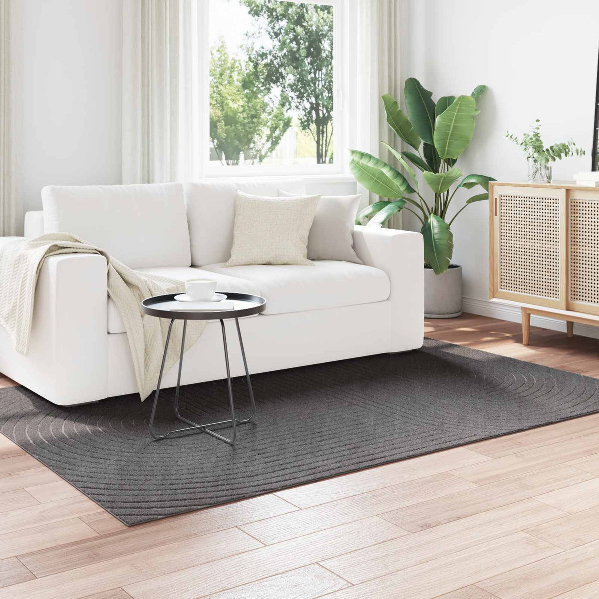 VidaXL Teppiche rechteckig Huarte Anthrazit 170 x 120 cm Polyester
