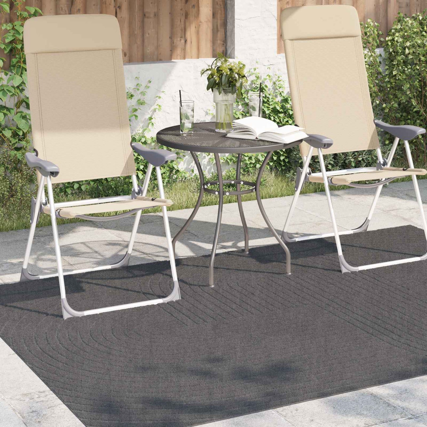 VidaXL Teppiche rechteckig Huarte Anthrazit 170 x 120 cm Polyester