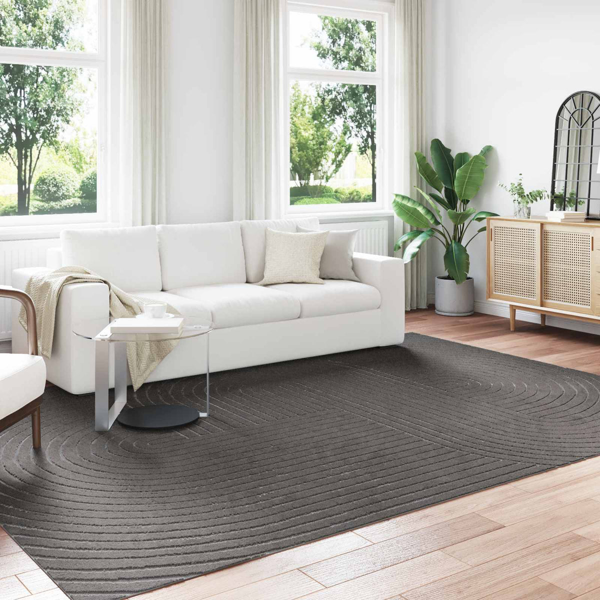 Vidaxx Teppiche rechteckig Huarte Anthrazit 280 x 200 cm Polyester