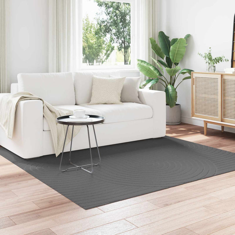 Vidaxx Teppiche quadratisch Huarte Anthrazit 120 x 120 cm Polyester