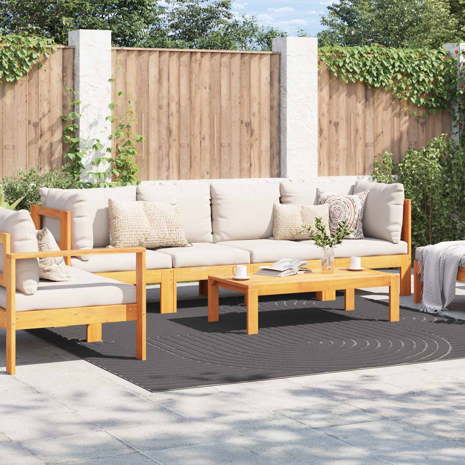 Vidaxx Teppiche quadratisch Huarte Anthrazit 240 x 240 cm Polyester