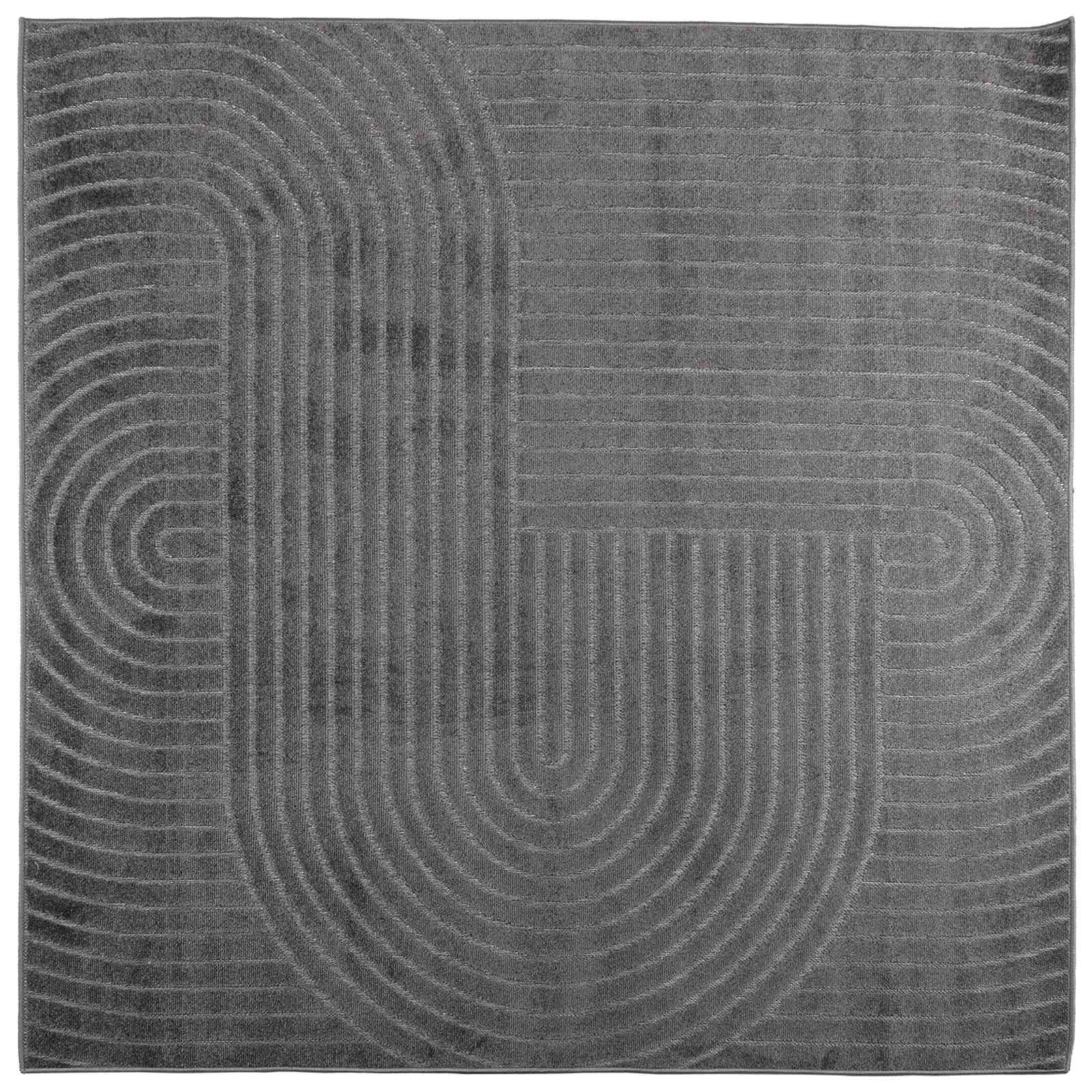 Vidaxx Teppiche quadratisch Huarte Anthrazit 240 x 240 cm Polyester