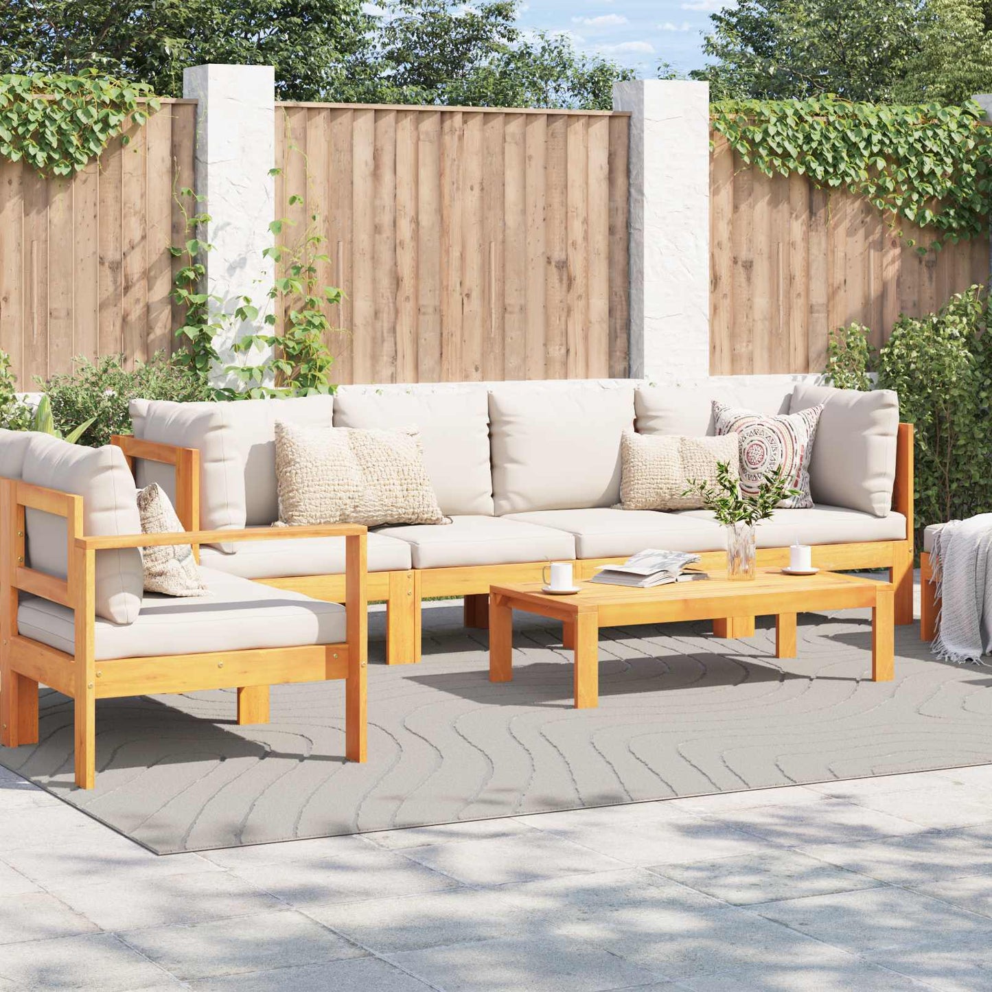 Vidaxx rechteckige Teppiche Huarte Creme 280 x 200 cm Polyester