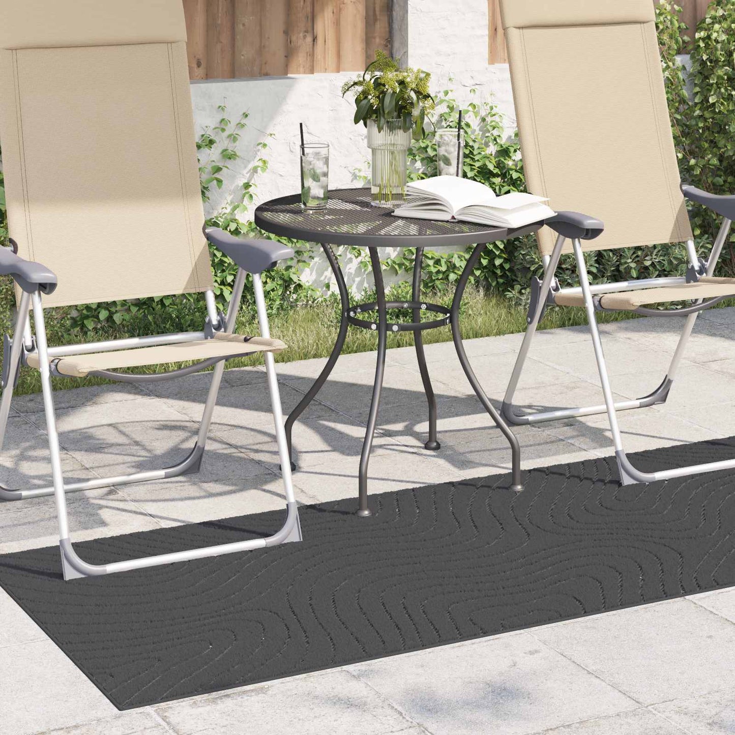 VidaXL Teppiche rechteckig Huarte Anthrazit 200 x 80 cm Polyester