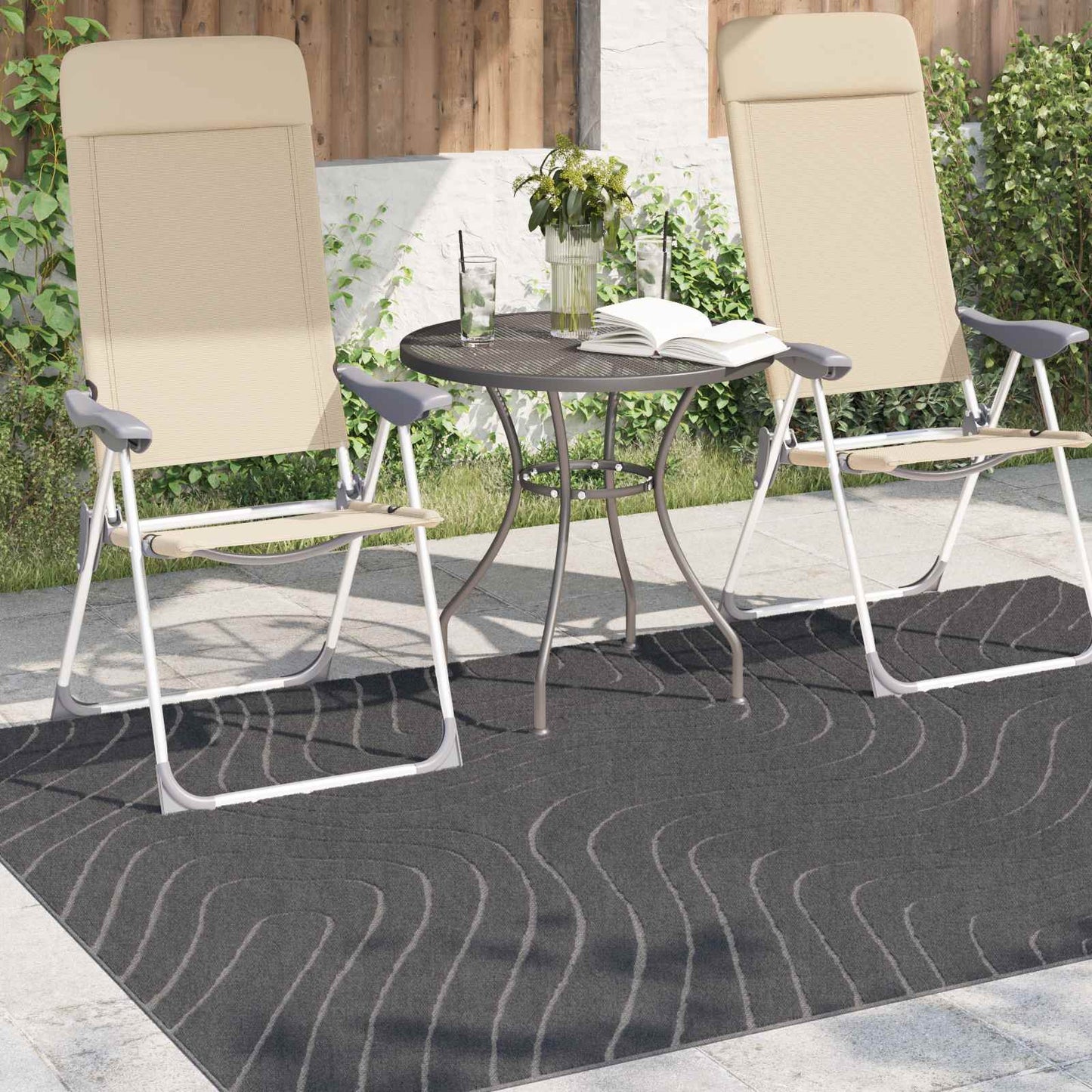 VidaXL Teppiche rechteckig Huarte Anthrazit 170 x 120 cm Polyester