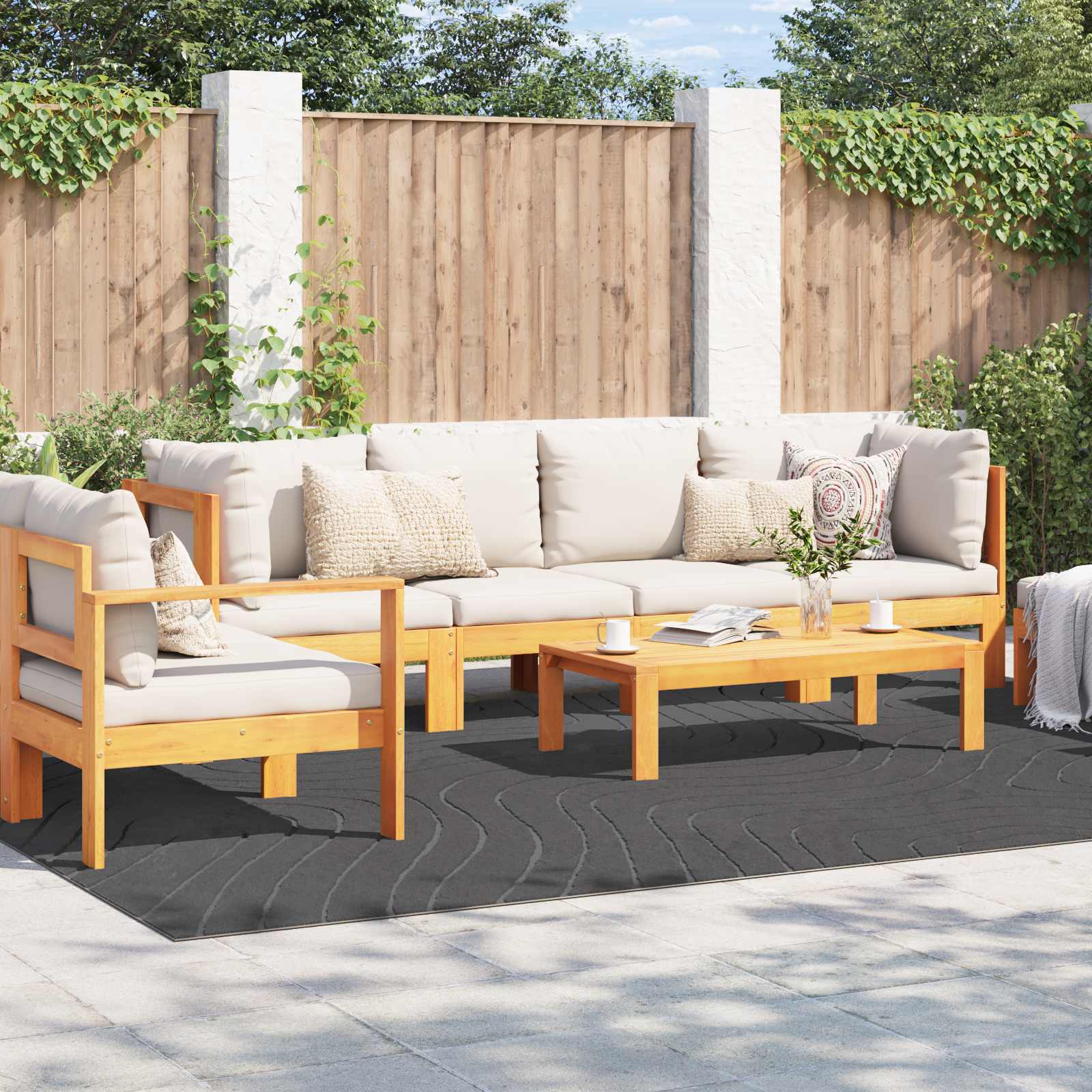 VidaXL Teppiche rechteckig Huarte Anthrazit 340 x 240 cm Polyester