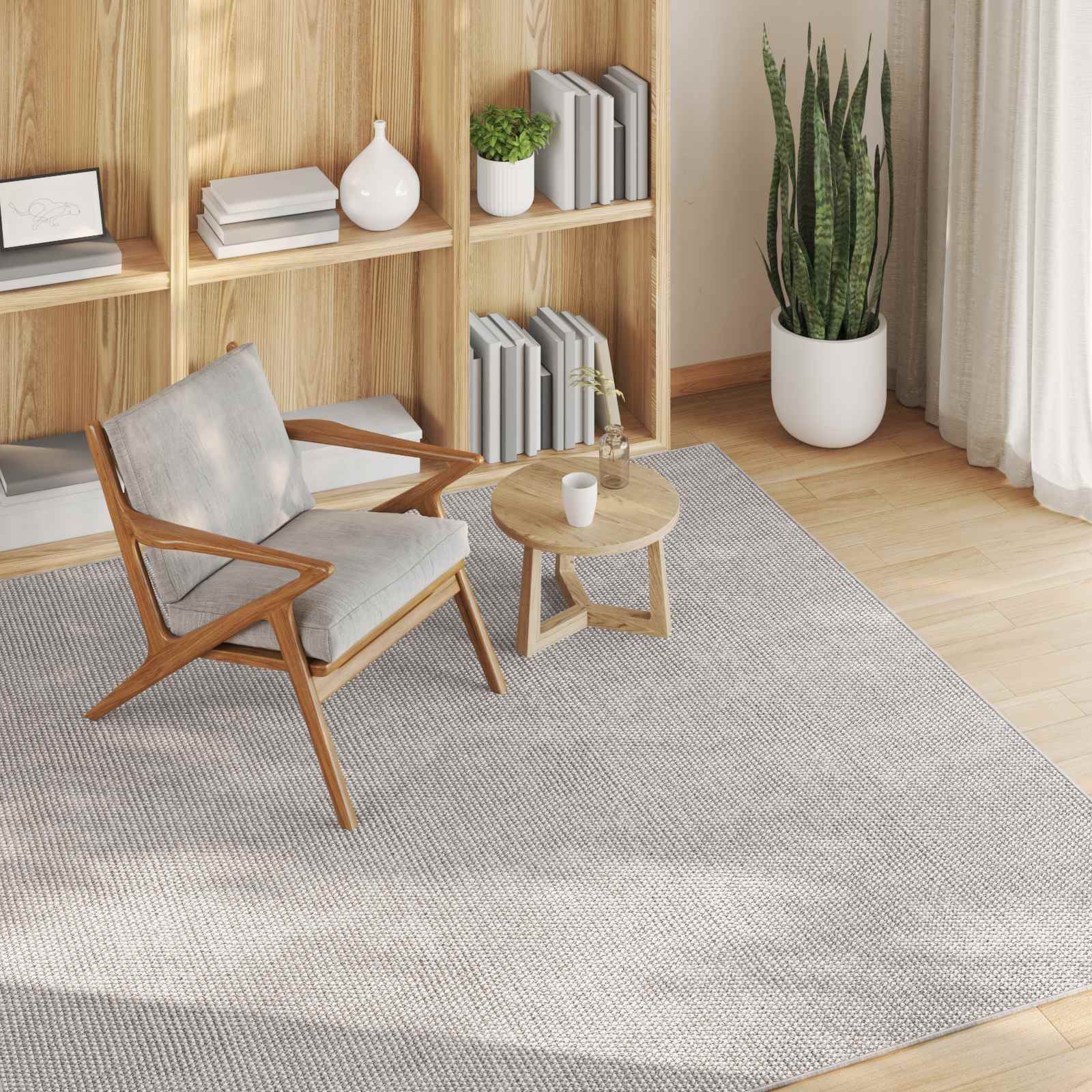 Vidaxx Teppiche quadratisch Huarte Creme 120 x 120 cm Polyester