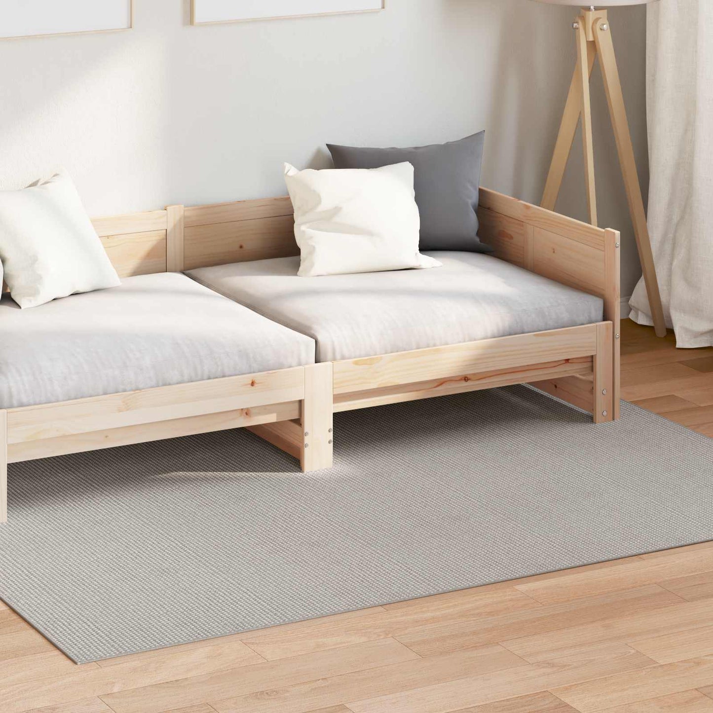 VidaXL Teppiche Huarte Creme und Grau 170 x 120 cm Polyester
