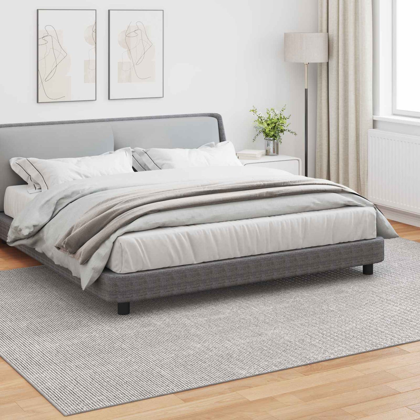 VidaXL Teppiche Huarte Creme und Grau 280 x 200 cm Polyester