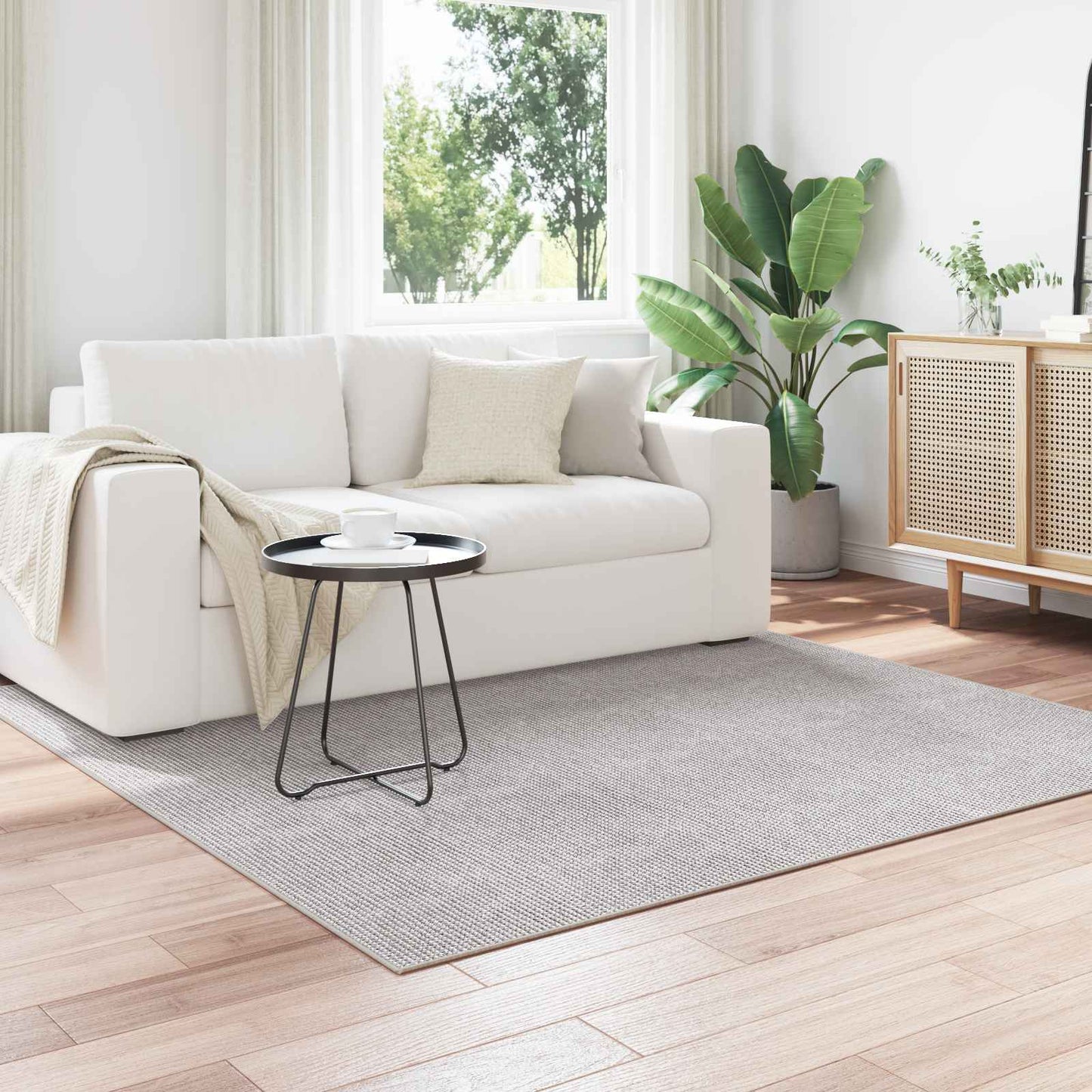 Vidaxx Teppiche Huarte Creme und Grau 120 x 120 cm Polyester