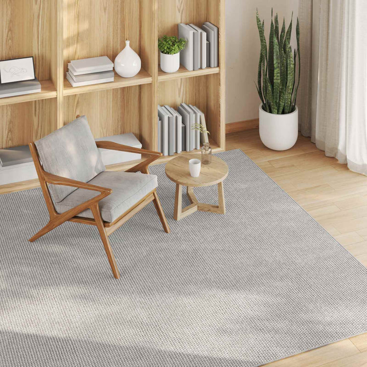 VidaXL Teppiche Huarte Creme und Grau 200 x 200 cm Polyester