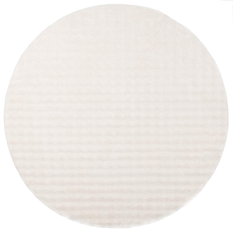 VidaXL Teppiche rund Huarte Creme ø 160 cm Polyester