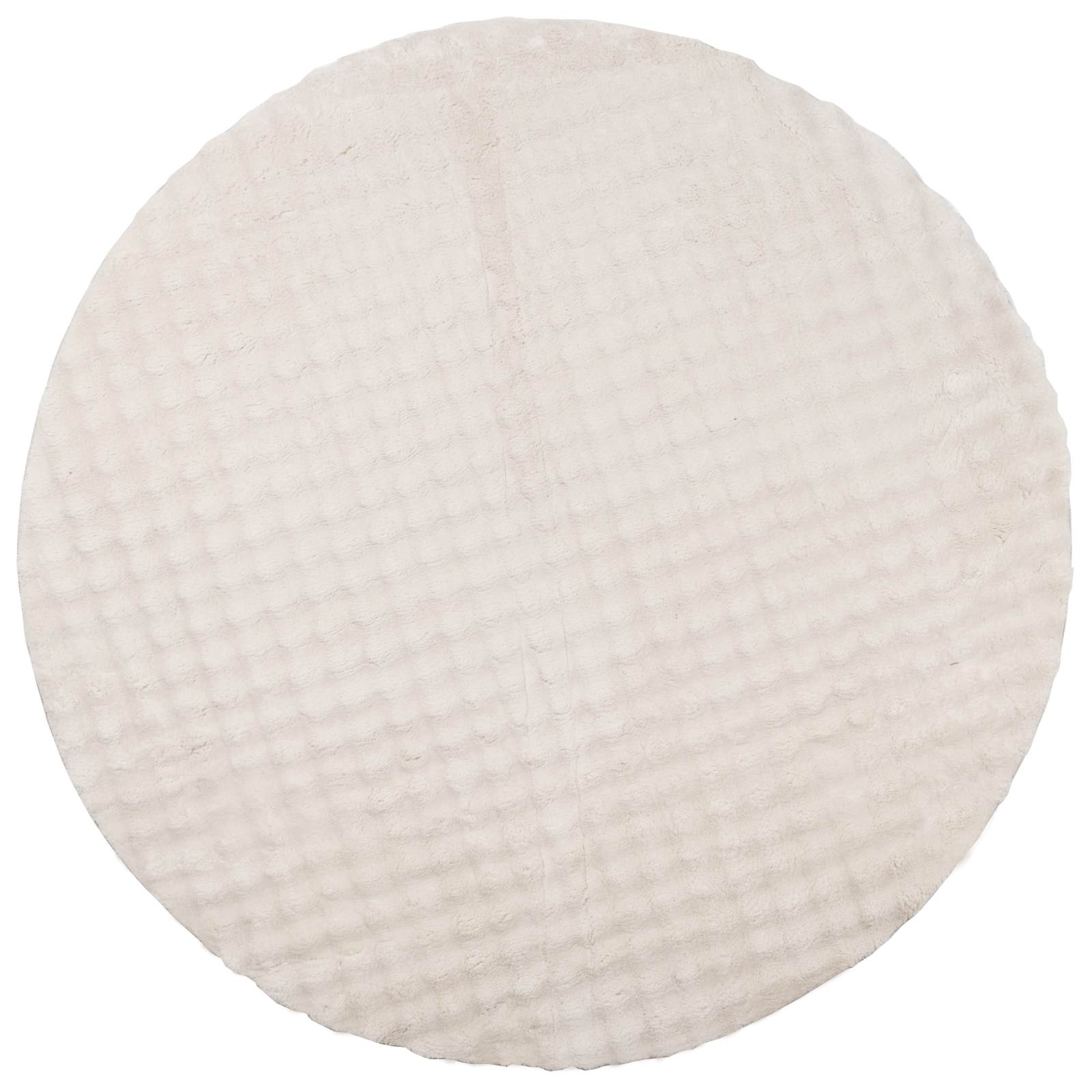 VidaXL Teppiche rund Huarte beige ø 160 cm Polyester