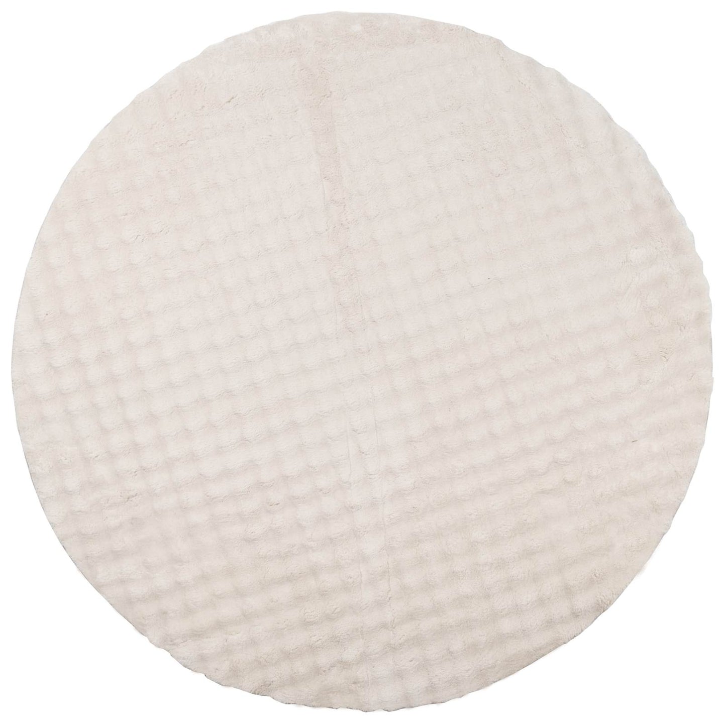 VidaXL Teppiche rund Huarte Beige ø 200 cm Polyester