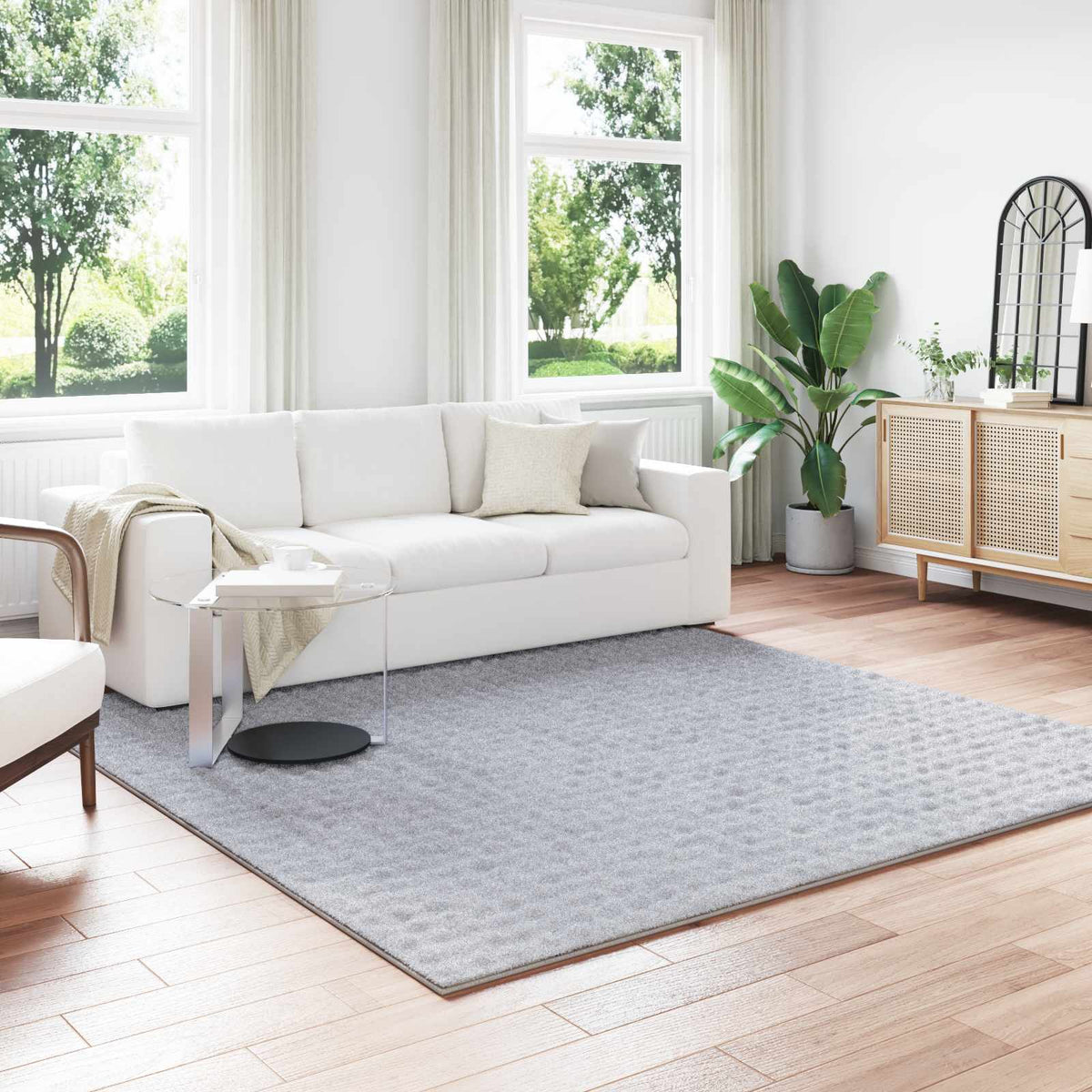 Vidaxx Teppiche quadratisch huarte grau 240 x 240 cm Polyester