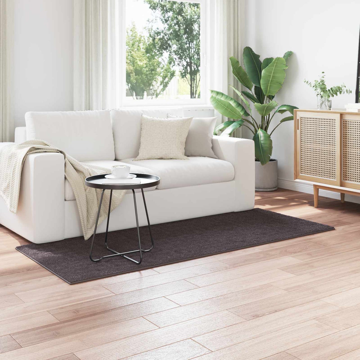 VidaXL Teppiche rechteckig Huarte Anthrazit 200 x 80 cm Polyester