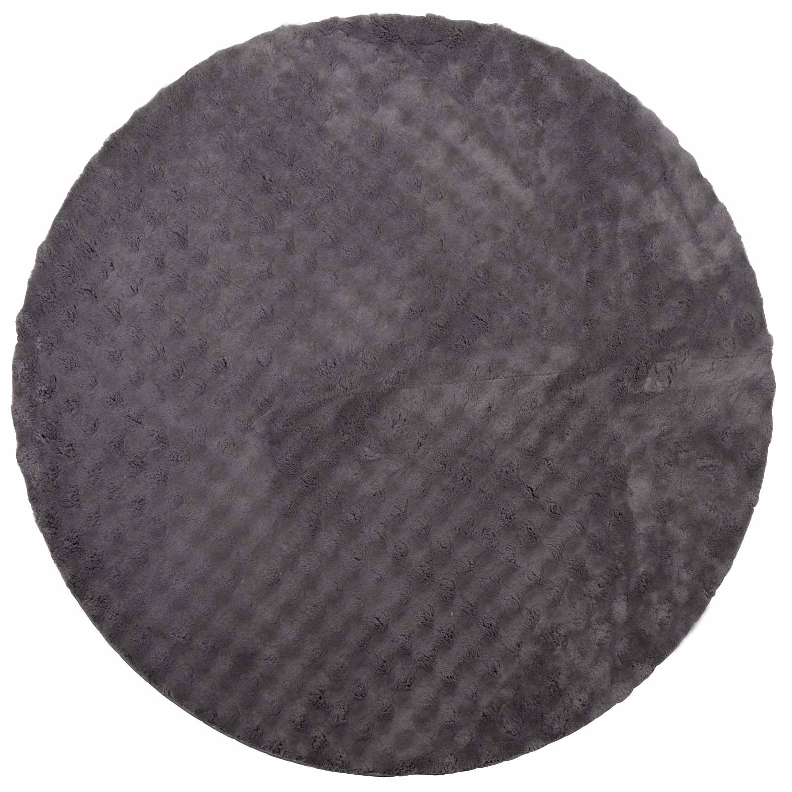 Vidaxl Teppiche rund Huarte Anthrazit ø 120 cm Polyester