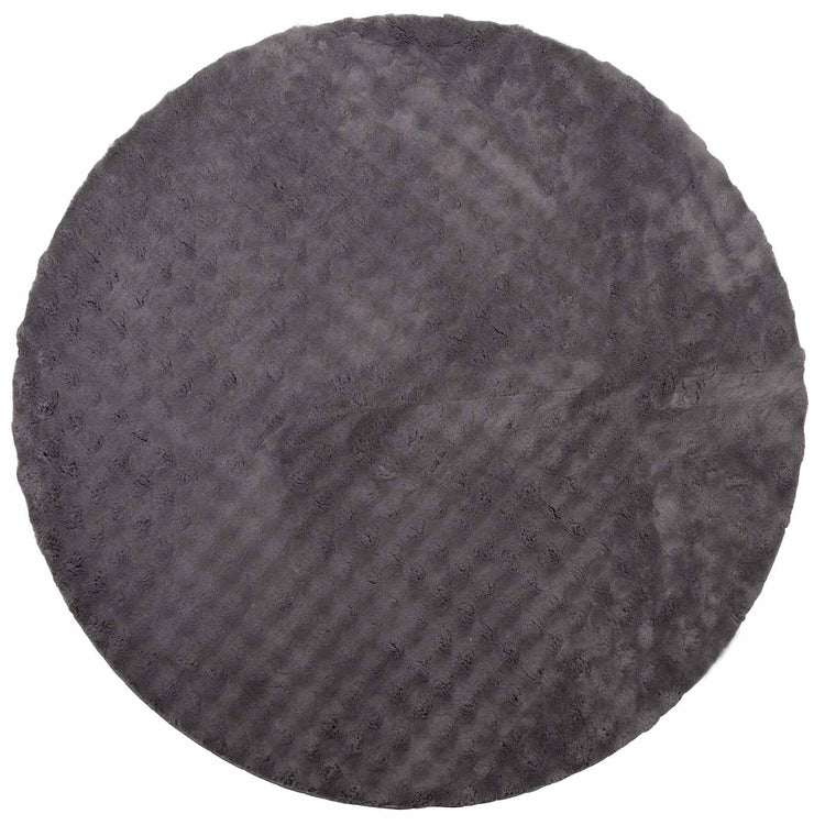 Vidaxl Teppiche rund Huarte Anthrazit ø 120 cm Polyester