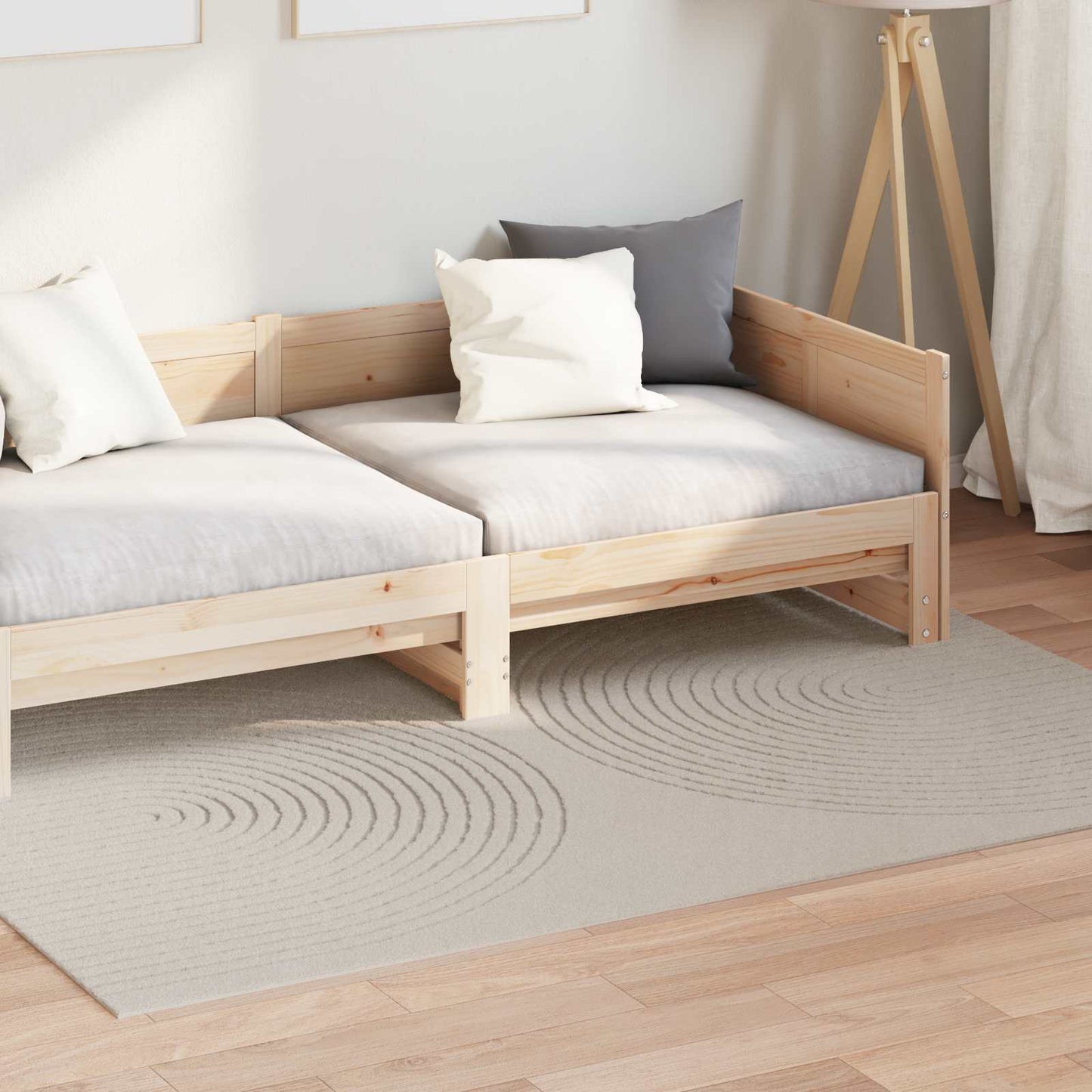 VidaXL Teppiche rechteckig Huarte Creme 170 x 120 cm Polyester