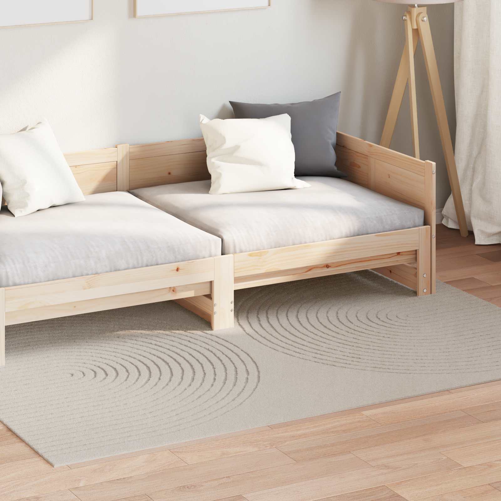 VidaXL Teppiche rechteckig Huarte Creme 170 x 120 cm Polyester